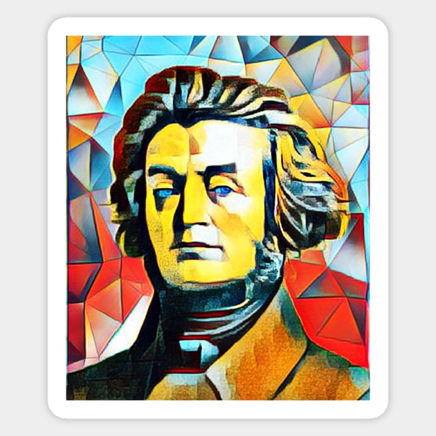 Adam Mickiewicz Abstract Portrait | Adam Mickiewicz Artwork 2 Sticker by JustLit